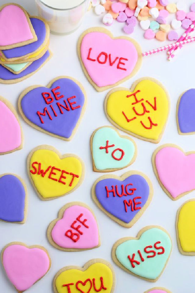 15 Easy Conversation Heart Cookies Recipes - The Beauty Dojo