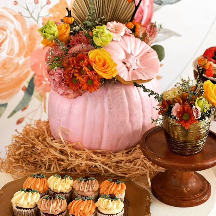 50 No Carve Pumpkin Decorating Ideas Easy To Do The Beauty Dojo   Little Pumpkin Baby Shower Centerpiece 